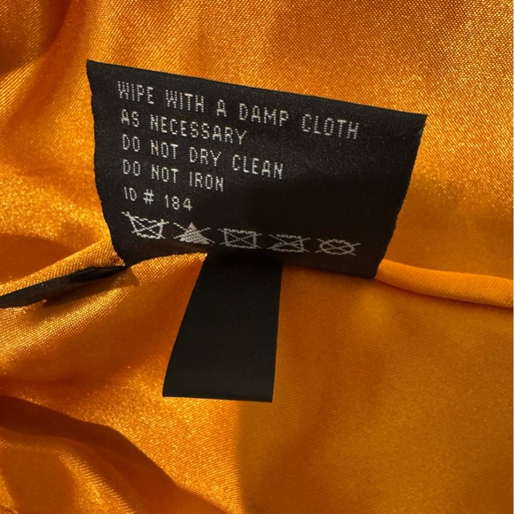 Colebrook orange leather jacket single button Y2K blazer - Picture 8 of 10